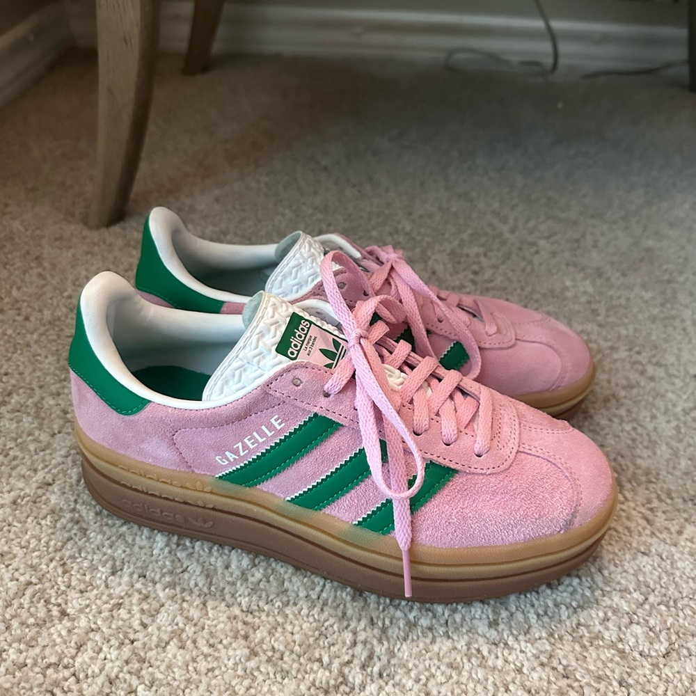 Adidas Pink and White Sneakers - Picture 6 of 10
